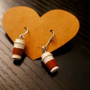 Cute coffee earrings